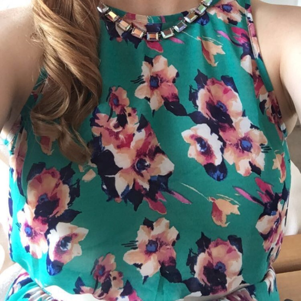 Floral High/low dress size M